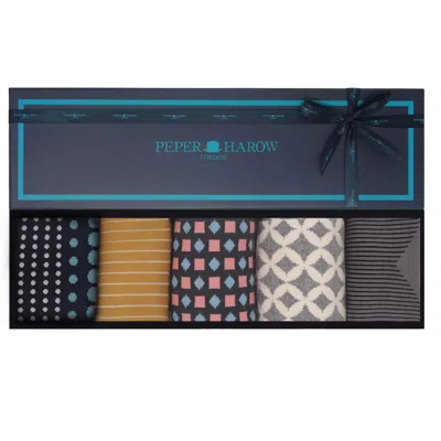 Peper Harow - Made In England Timeless Men's Gift Box In Black/gray/yellow