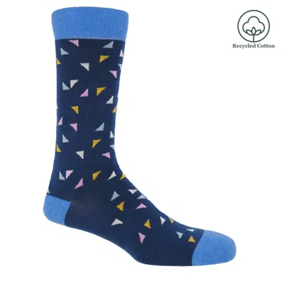 Peper Harow - Made In England Trilateral Men's Socks - Blue