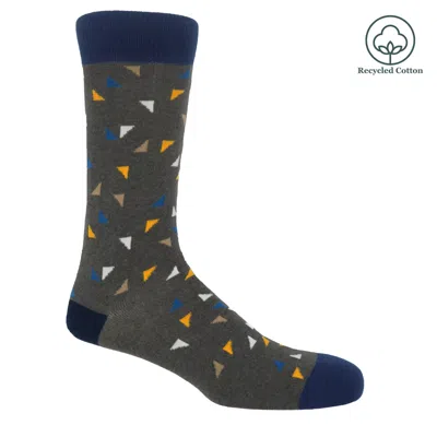 Peper Harow - Made In England Trilateral Men's Socks - Grey In Black