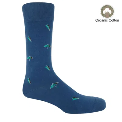 Peper Harow - Made In England Umbrella Men's Socks – Blue