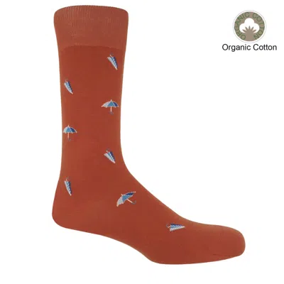 Peper Harow - Made In England Umbrella Men's Socks – Orange
