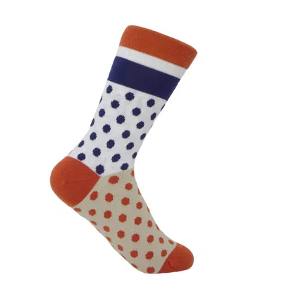 Peper Harow - Made In England White Taupe Katherine Women's Socks In Multi