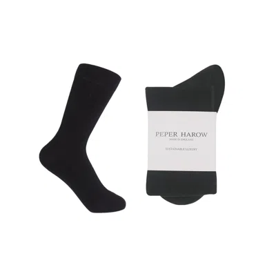 Peper Harow - Made In England Women's Cashmere & Wool Boot Socks Bundle – Black & Charcoal