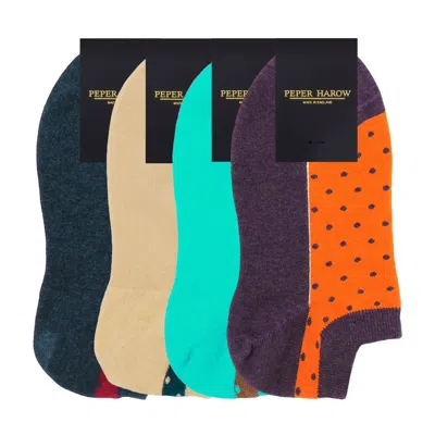Peper Harow - Made In England Women's Organic Pin Polka Trainer Socks Bundle