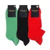 Peper Harow - Made In England Women's Organic Trainer Sport Socks Bundle – Green, Red, Black In Black/green/red