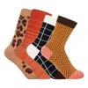 Peper Harow - Made In England Women's Socks Bundle - Autumn In Black/brown/orange/yellow