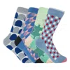 Peper Harow - Made In England Women's Socks Bundle - Winter In Blue/gray/green