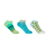 Peper Harow - Made In England Women's Trainer Sock Bundle - Block Stripe, Retro & Grid