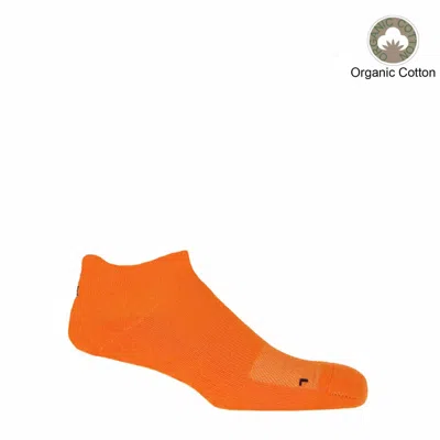 Peper Harow - Made In England Yellow / Orange Organic Men's Trainer Sport Socks – Orange