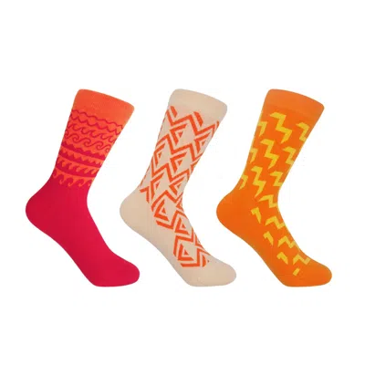 Peper Harow - Made In England Yellow / Orange Women's Organic Socks Bundle – Orange