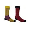 Peper Harow - Made In England Yellow Oxford Stripe & Cherry Polka Stripe Men's Socks 2 Pack In Men's
