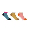 Peper Harow - Made In England Zigzag Women's Trainer Socks Bundle -teal, Yellow & Pink In Blue/pink/yellow