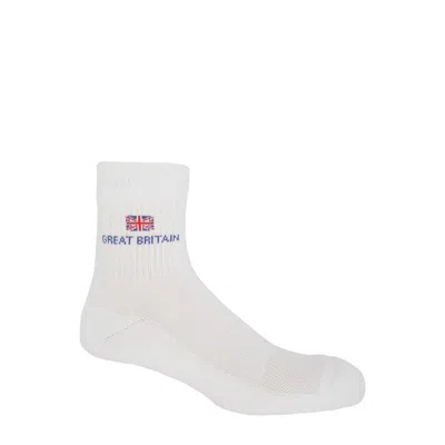 Peper Harow - Made In England Great Britain White Luxury Sports Men's Socks In Multi