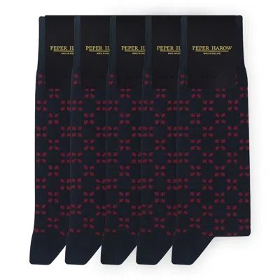 Peper Harow - Made In England Men's Blue Groomsmen's Socks Bundle - Cambridge Navy