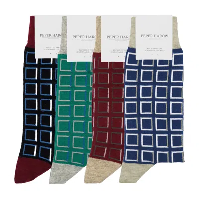 Peper Harow - Made In England Men's Cube Men's Socks – Bundle In Multi