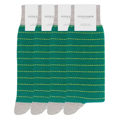 Peper Harow - Made In England Men's Groomsmen's Socks Bundle - Dash Green