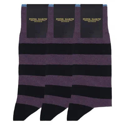 Peper Harow - Made In England Men's Groomsmen's Socks Bundle - Equilibrium Purple