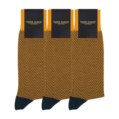 Peper Harow - Made In England Men's Groomsmen's Socks Bundle - Lux Taylor Yellow