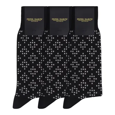 Peper Harow - Made In England Men's Groomsmen's Socks Bundle - Soho Black