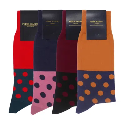 Peper Harow - Made In England Men's Mayfair Men's Socks – Bundle In Multi