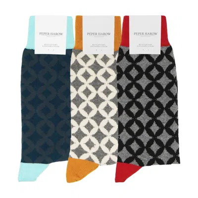 Peper Harow - Made In England Men's Mosaic Men's Socks – Bundle In Multi