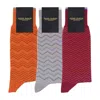Peper Harow - Made In England Men's Oblique Men's Socks – Bundle In Multi
