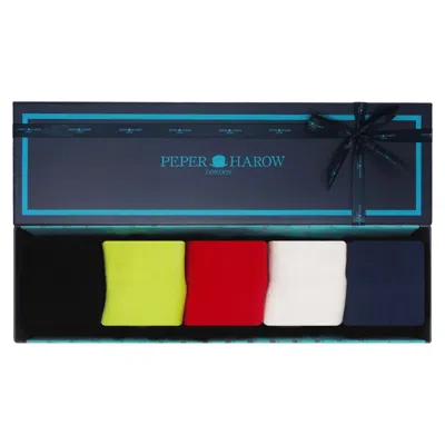 Peper Harow - Made In England Men's Organic Sport Men's Trainer Socks Gift Box – Vibrant In Multi