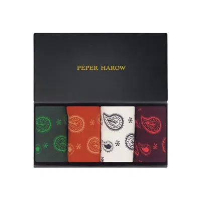 Peper Harow - Made In England Men's Paisley Men's Trainer Socks Gift Box In Multi