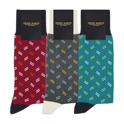Peper Harow - Made In England Men's Parallel Men's Socks – Bundle In Multi
