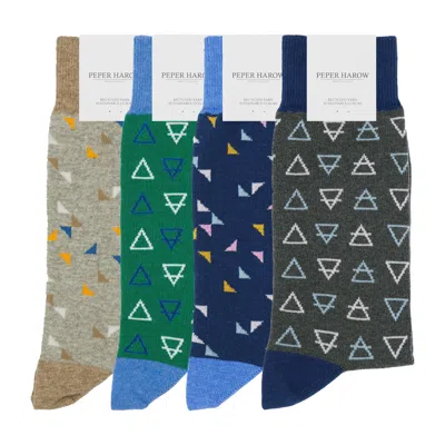 Peper Harow - Made In England Men's Trilateral & Elements Men's Socks – Bundle In Multi