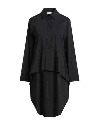 Peperosa Woman Shirt Black Size 4 Cotton, Polyamide, Elastane