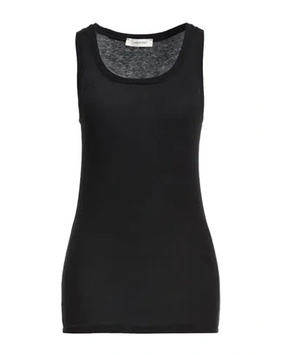 Peperosa Woman Tank Top Black Size 8 Viscose, Silk