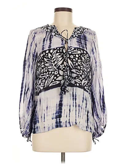 Pre-owned Pepin 3/4 Sleeve Blouse In Blue