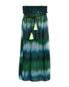 Pepita Woman Long Skirt Green Size 10 Polyester In Green