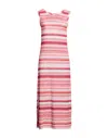 Pepita Midi Dresses In Red