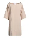 Pepita Short Dresses In Beige
