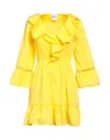 Pepita Short Dresses In Yellow