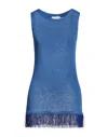 Pepita Tank Tops In Blue