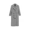 Peploum Women's Adele Herringbone Coat In Cold Grey In Grey