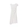 Peploum Women's Ama Drapped Dress In White In White