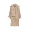 Peploum Women's Beatrice Asymmetric Piece Trenchcoat In Beige In Beige