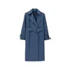 Peploum Women's Ise Trenchcoat In Denim Blue In Blue