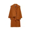 Peploum Women's Red Beatrice Asymmetric Piece Trenchcoat In Cinnamon In Red