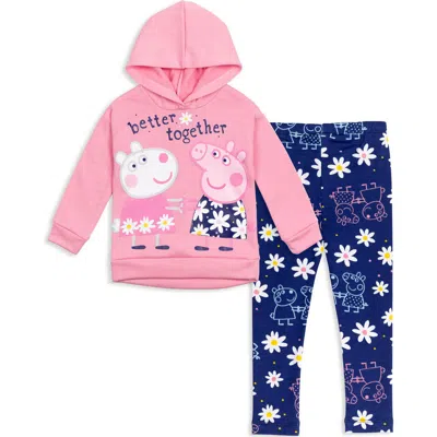 Peppa Pig Kids'  2-piece Fleece Hoodie And Leggings Set In Multi