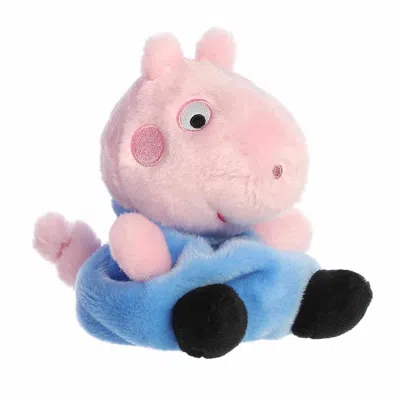 Peppa Pig Aurora Palm Pals  George Pig 5-inch Stuffed Animal Plush In Pink