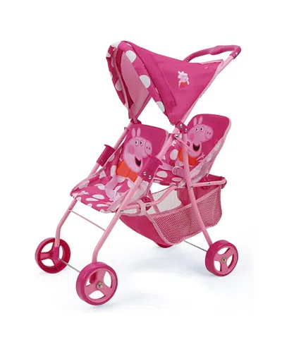 Peppa Pig Doll Twin Stroller For Dolls Up To 24 Inches, Ages 3+ In Pink