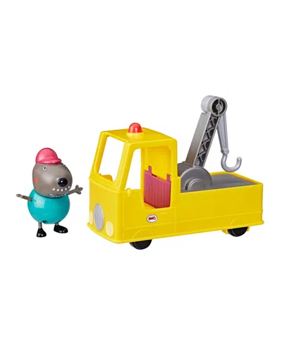 Peppa Pig Kids' Granddad Dog's Tow Truck Construction Vehicle And Figure Set, Preschool Toys In Yellow