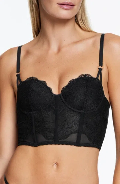Pepper Lace Corset Top In Black