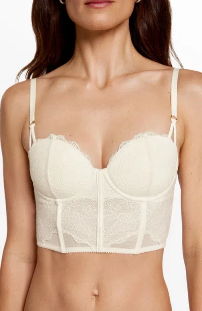 Pepper Lace Corset Top In Sand