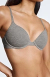 Pepper Supima Cotton Lift Up Bra In Gray